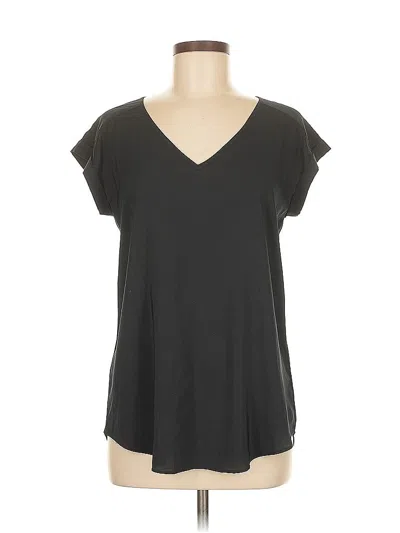 Pre-owned Express Short Sleeve Top Black V Neck Tops