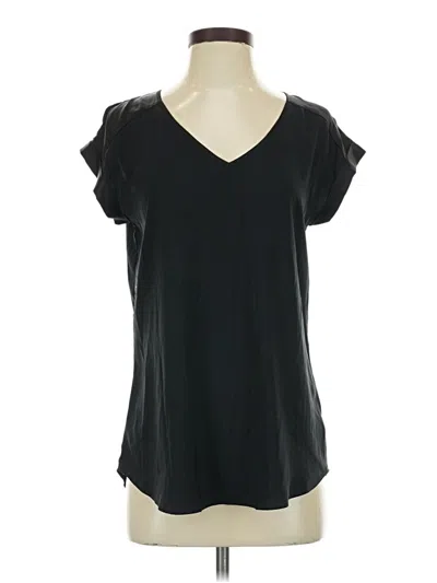 Pre-owned Express Short Sleeve Top Black V Neck Tops