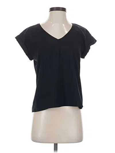 Pre-owned Express Short Sleeve Top Black V Neck Tops