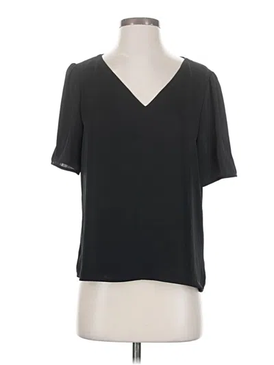 Pre-owned Express Short Sleeve Top Black V Neck Tops