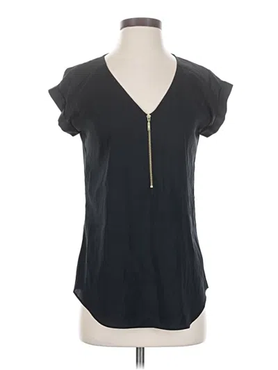 Pre-owned Express Short Sleeve Top Black V Neck Tops