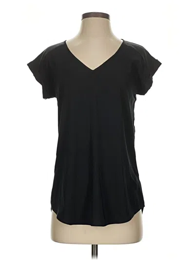 Pre-owned Express Short Sleeve Top Black V Neck Tops