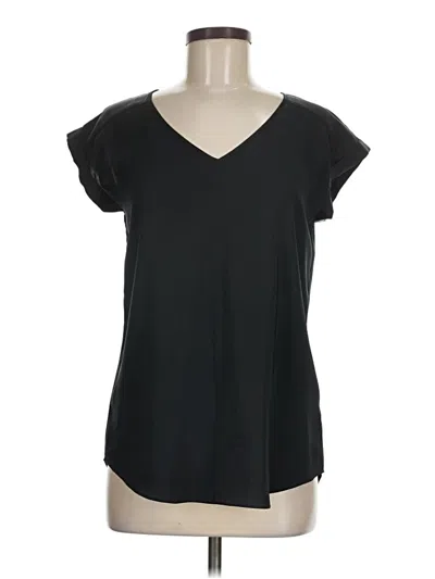 Pre-owned Express Short Sleeve Top Black V Neck Tops