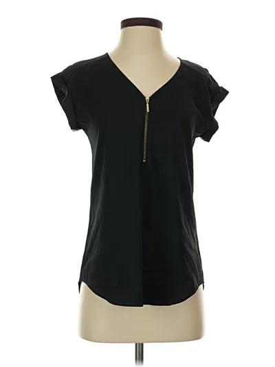 Pre-owned Express Short Sleeve Top Black V-neck Tops