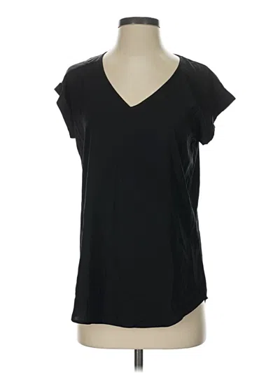 Express Short Sleeve Top Black V-neck Tops