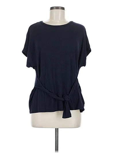 Pre-owned Express Short Sleeve Top Blue Crew Neck Tops