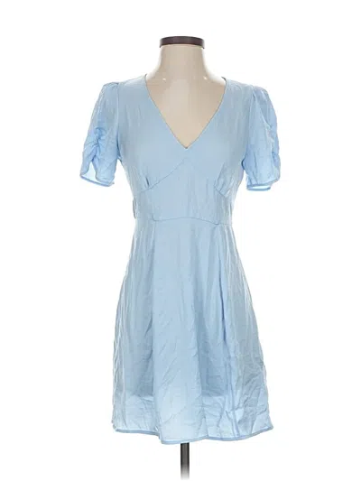 Pre-owned Express Short Sleeve Top Blue Sweetheart Neckline Tops