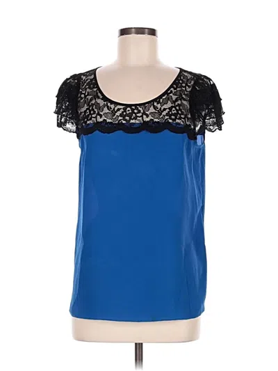 Pre-owned Express Short Sleeve Top Blue Sweetheart Neckline Tops