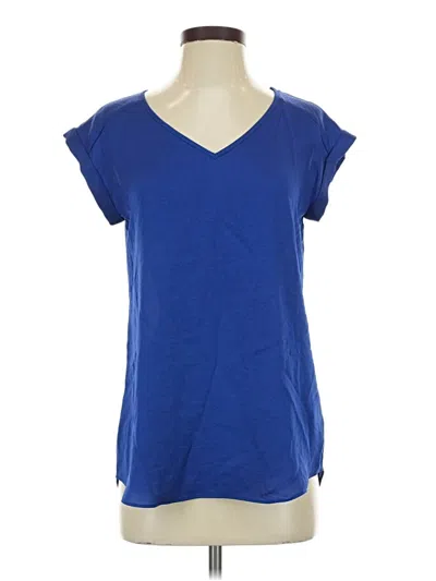 Pre-owned Express Short Sleeve Top Blue V Neck Tops