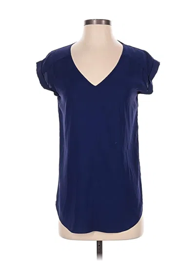 Pre-owned Express Short Sleeve Top Blue V-neck Tops
