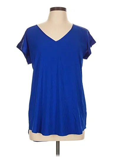 Pre-owned Express Short Sleeve Top Blue V-neck Tops