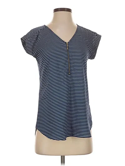 Pre-owned Express Short Sleeve Top Blue V-neck Tops