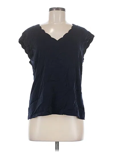 Pre-owned Express Short Sleeve Top Blue V-neck Tops