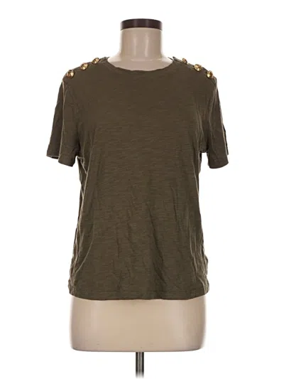 Pre-owned Express Short Sleeve Top Brown Crew Neck Tops