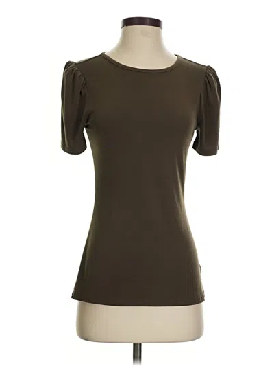 Pre-owned Express Short Sleeve Top Brown Sweetheart Neckline Tops