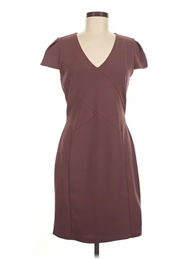 Pre-owned Express Short Sleeve Top Burgundy V-neck Tops
