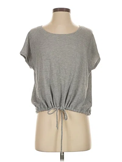 Pre-owned Express Short Sleeve Top Gray Boatneck Tops
