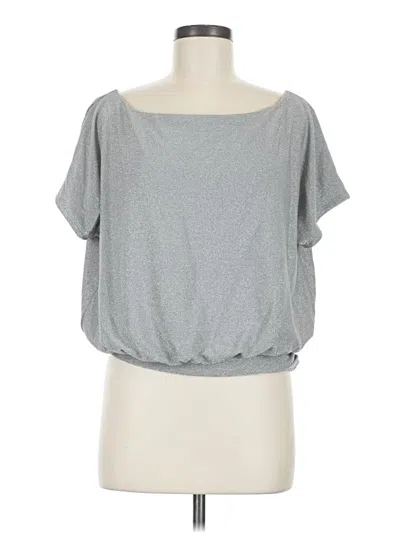Pre-owned Express Short Sleeve Top Gray Boatneck Tops