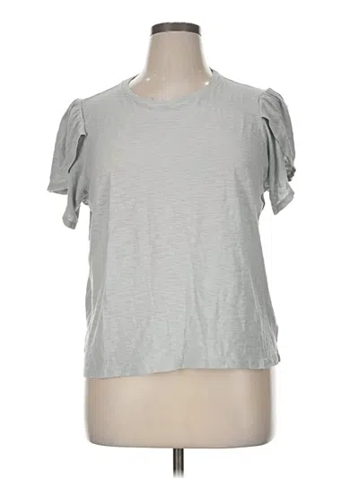 Pre-owned Express Short Sleeve Top Gray Cold Shoulder Neckline Tops