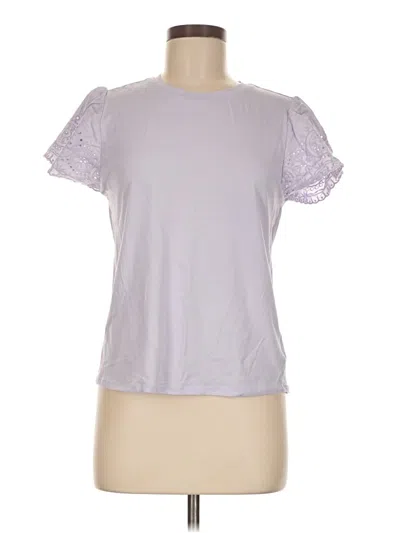 Pre-owned Express Short Sleeve Top Gray Crew Neck Tops