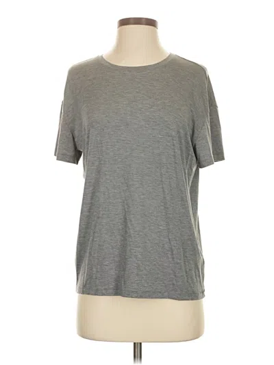 Pre-owned Express Short Sleeve Top Gray Crew Neck Tops