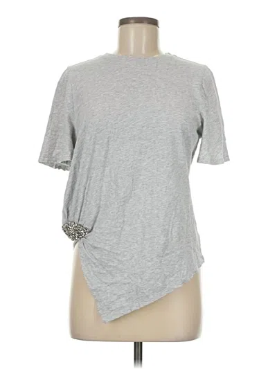 Pre-owned Express Short Sleeve Top Gray Keyhole Neckline Tops