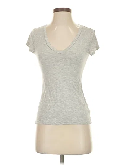 Pre-owned Express Short Sleeve Top Gray Scoop Neck Tops