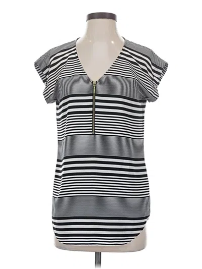 Pre-owned Express Short Sleeve Top Gray Scoop Neck Tops