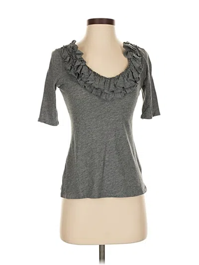 Pre-owned Express Short Sleeve Top Gray Scoop Neck Tops