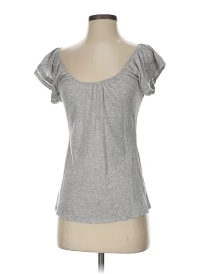 Pre-owned Express Short Sleeve Top Gray Sweetheart Neckline Tops