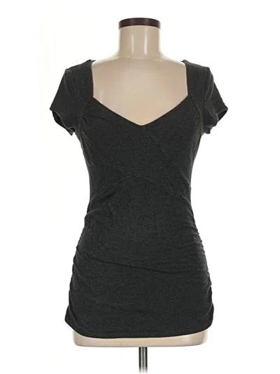Pre-owned Express Short Sleeve Top Gray Sweetheart Neckline Tops
