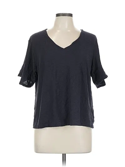 Pre-owned Express Short Sleeve Top Gray V Neck Tops