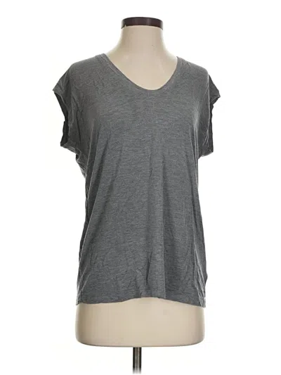 Pre-owned Express Short Sleeve Top Gray V-neck Tops
