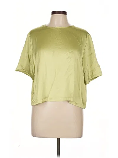 Pre-owned Express Short Sleeve Top Green Crew Neck Tops