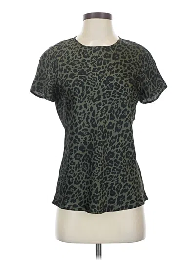 Pre-owned Express Short Sleeve Top Green Crew Neck Tops