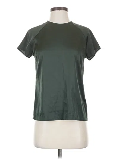 Pre-owned Express Short Sleeve Top Green Mock Neckline Tops