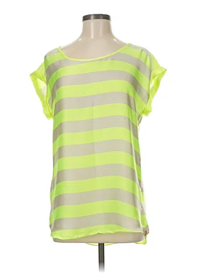 Pre-owned Express Short Sleeve Top Green Scoop Neck Tops