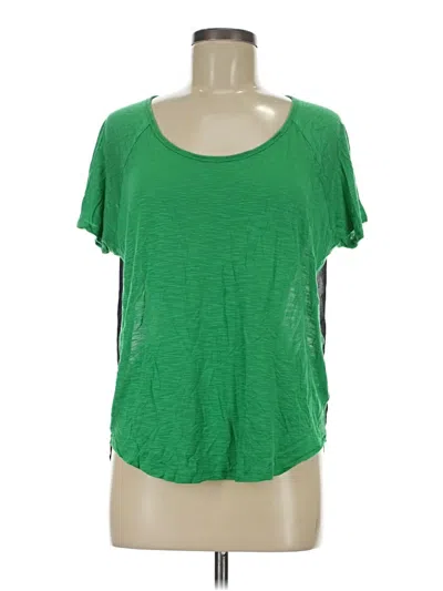 Pre-owned Express Short Sleeve Top Green Scoop Neck Tops