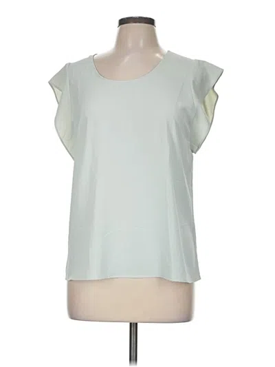 Pre-owned Express Short Sleeve Top Green Scoop Neck Tops