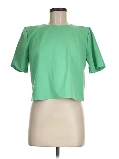 Pre-owned Express Short Sleeve Top Green Square Neckline Tops