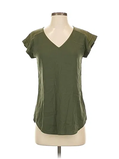 Pre-owned Express Short Sleeve Top Green V Neck Tops
