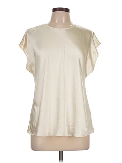 Pre-owned Express Short Sleeve Top Ivory Boatneck Tops