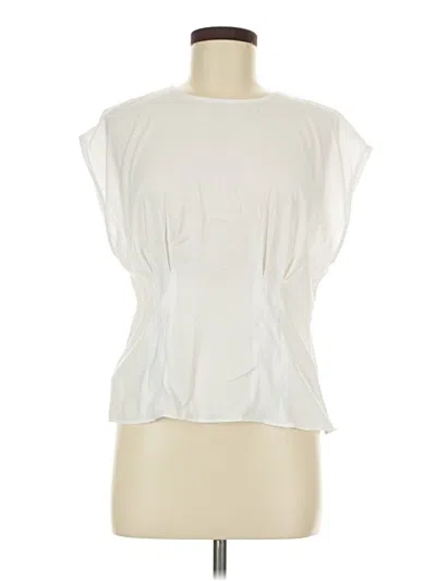 Pre-owned Express Short Sleeve Top Ivory Cowl Neck Tops