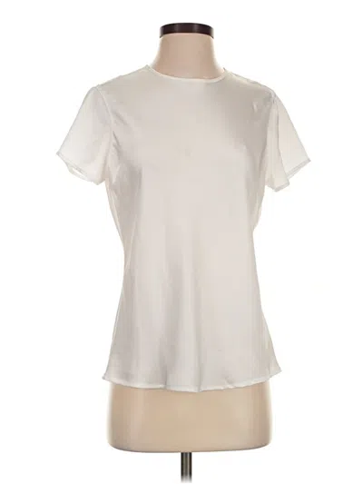 Pre-owned Express Short Sleeve Top Ivory Crew Neck Tops