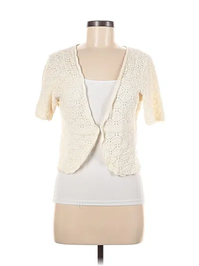 Pre-owned Express Short Sleeve Top Ivory Sweetheart Neckline Tops In White