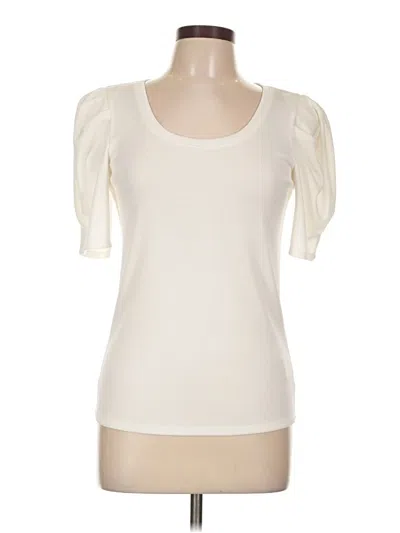 Pre-owned Express Short Sleeve Top Ivory Sweetheart Neckline Tops In White