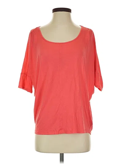 Pre-owned Express Short Sleeve Top Orange Scoop Neck Tops