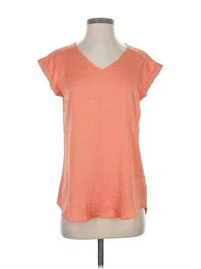 Pre-owned Express Short Sleeve Top Orange V Neck Tops