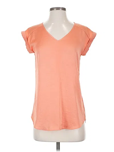 Pre-owned Express Short Sleeve Top Orange V-neck Tops
