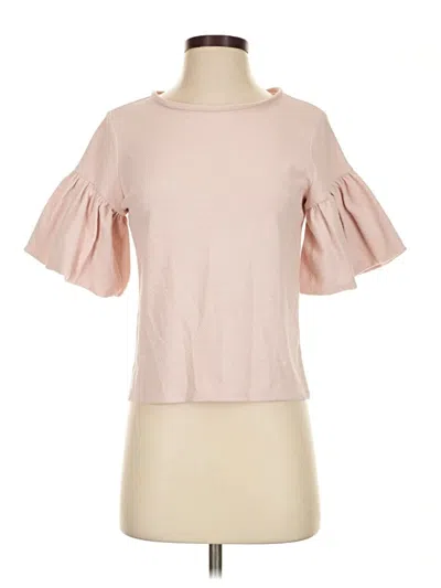Pre-owned Express Short Sleeve Top Pink Keyhole Neckline Tops
